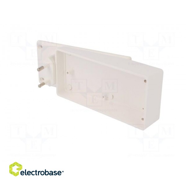 Enclosure: for power supplies | X: 120mm | Y: 56mm | Z: 18mm | ABS | white paveikslėlis 5