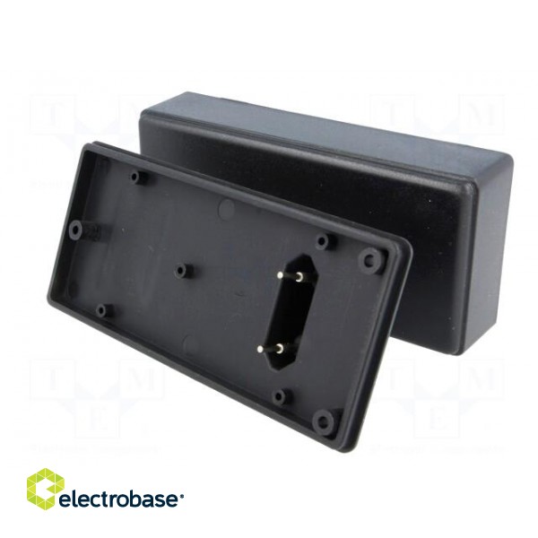 Enclosure: for power supplies | X: 120mm | Y: 56mm | Z: 31mm | ABS | black image 8