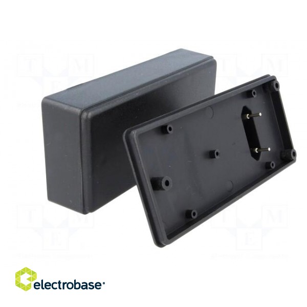 Enclosure: for power supplies | X: 120mm | Y: 56mm | Z: 31mm | ABS | black image 6