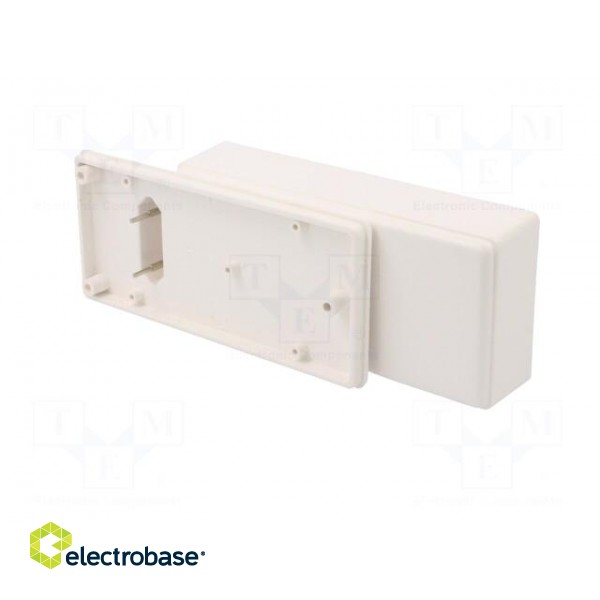 Enclosure: for power supplies | X: 120mm | Y: 56mm | Z: 31mm | ABS | white image 9