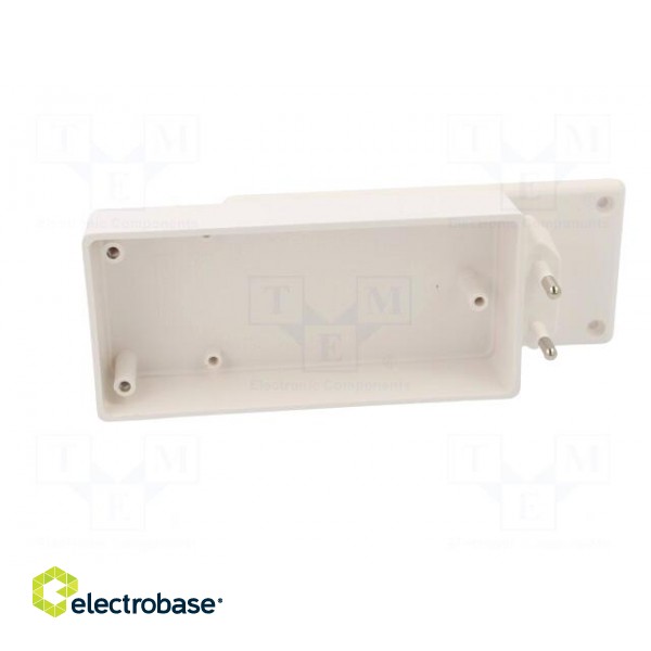 Enclosure: for power supplies | X: 120mm | Y: 56mm | Z: 31mm | ABS | white image 4