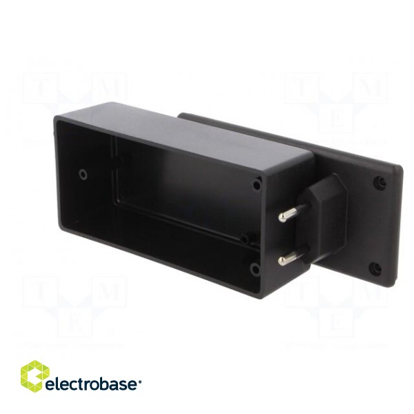 Enclosure: for power supplies | X: 120mm | Y: 56mm | Z: 42mm | ABS | black image 5