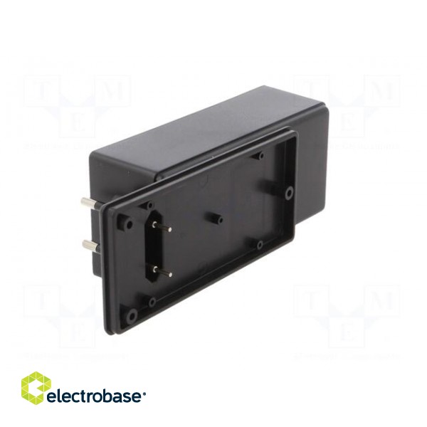 Enclosure: for power supplies | X: 120mm | Y: 56mm | Z: 42mm | ABS | black image 7