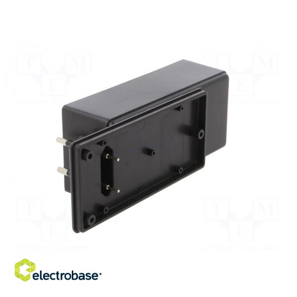 Enclosure: for power supplies | X: 120mm | Y: 56mm | Z: 42mm | ABS | black paveikslėlis 7