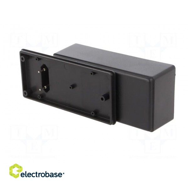 Enclosure: for power supplies | X: 120mm | Y: 56mm | Z: 42mm | ABS | black image 9