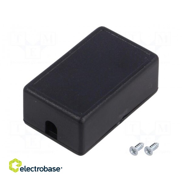 Enclosure: for power supplies | X: 28mm | Y: 45mm | Z: 18mm | ABS | black image 1