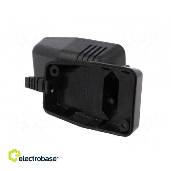 Enclosure: for power supplies | X: 40mm | Y: 66mm | Z: 40mm | ABS | black image 9