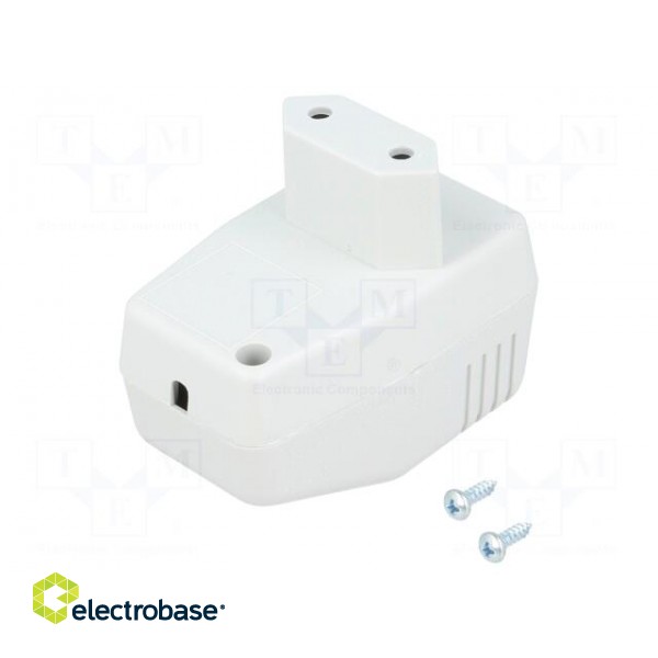 Enclosure: for power supplies | X: 40mm | Y: 66mm | Z: 40mm | ABS | grey paveikslėlis 1