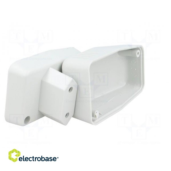Enclosure: for power supplies | X: 40mm | Y: 66mm | Z: 40mm | ABS | grey image 2