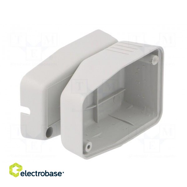 Enclosure: for power supplies | X: 40mm | Y: 66mm | Z: 40mm | ABS | grey фото 7