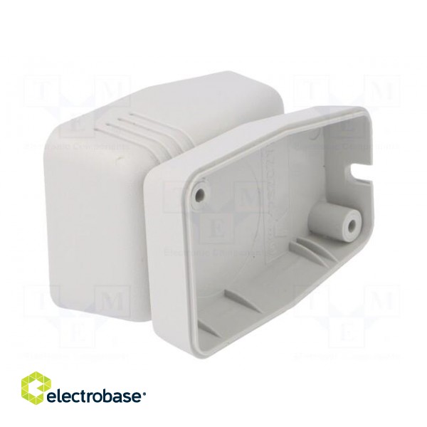 Enclosure: for power supplies | X: 40mm | Y: 66mm | Z: 40mm | ABS | grey фото 3