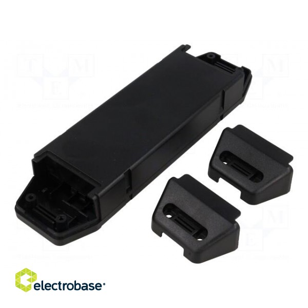 Enclosure: for power supplies | X: 44mm | Y: 163mm | Z: 24mm | ABS | black фото 2