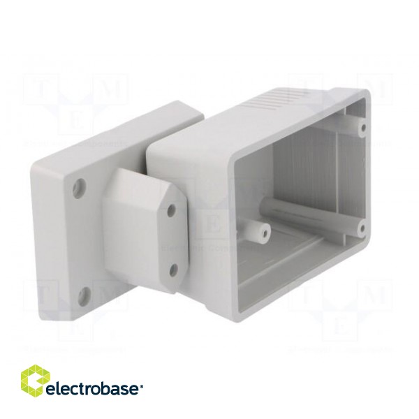 Enclosure: for power supplies | X: 52mm | Y: 70mm | Z: 47mm | ABS | grey paveikslėlis 3