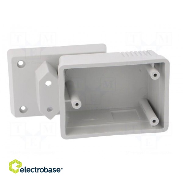 Enclosure: for power supplies | X: 52mm | Y: 70mm | Z: 47mm | ABS | grey paveikslėlis 4
