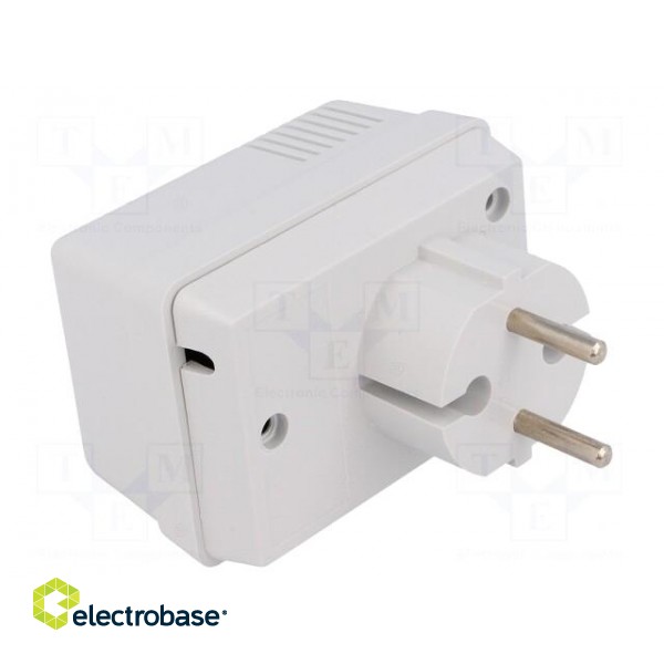 Enclosure: for power supplies | X: 52mm | Y: 73mm | Z: 46mm | ABS | grey image 1