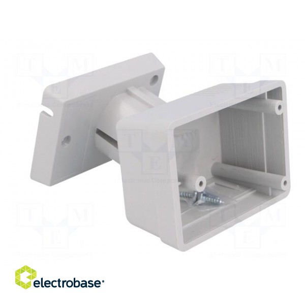 Enclosure: for power supplies | X: 52mm | Y: 73mm | Z: 46mm | ABS | grey paveikslėlis 2
