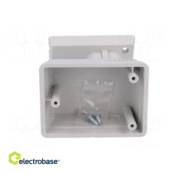 Enclosure: for power supplies | X: 52mm | Y: 73mm | Z: 46mm | ABS | grey image 3