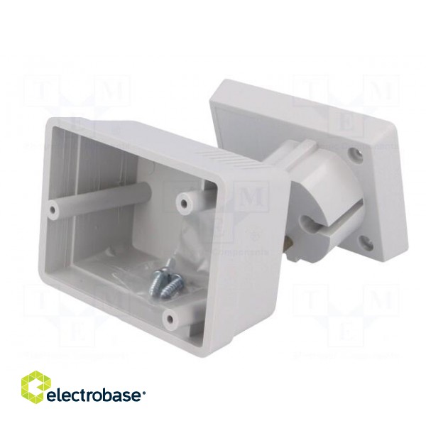 Enclosure: for power supplies | X: 52mm | Y: 73mm | Z: 46mm | ABS | grey paveikslėlis 4