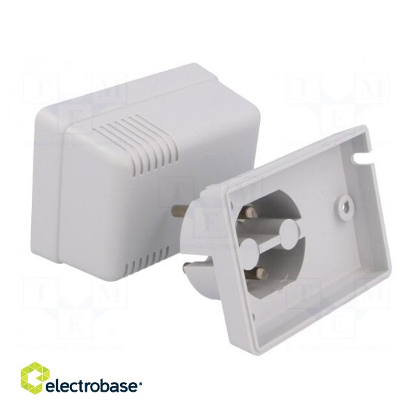 Enclosure: for power supplies | X: 52mm | Y: 73mm | Z: 46mm | ABS | grey image 6