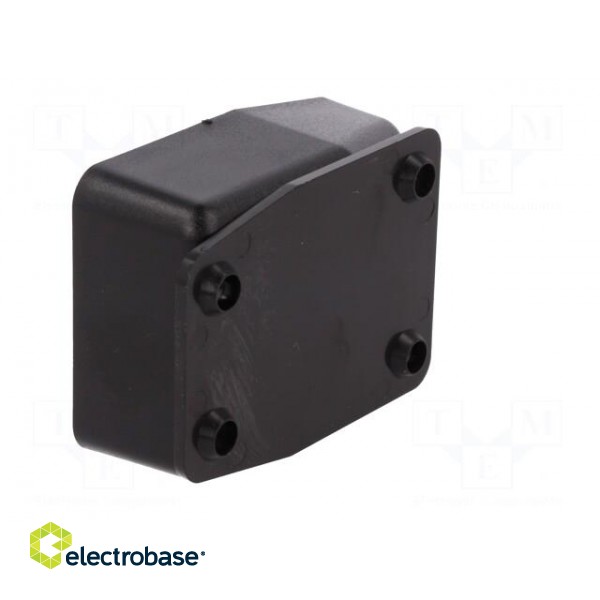 Enclosure: for power supplies | X: 60mm | Y: 85mm | Z: 32mm | ABS | black image 2
