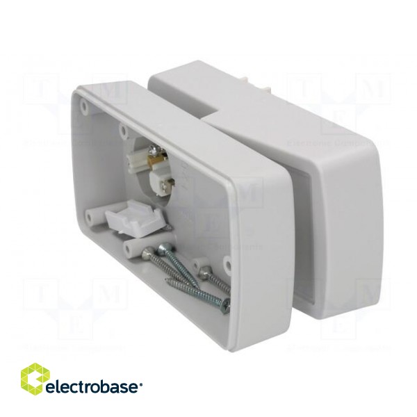 Enclosure: for power supplies | X: 64mm | Y: 129mm | Z: 57mm | ABS | grey image 4