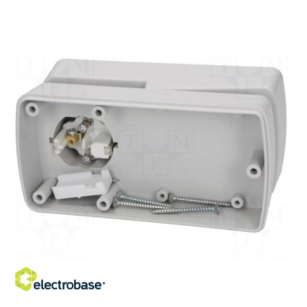 Enclosure: for power supplies | X: 64mm | Y: 129mm | Z: 57mm | ABS | grey paveikslėlis 3