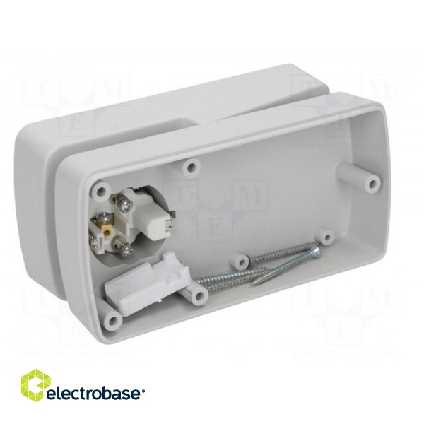 Enclosure: for power supplies | X: 64mm | Y: 129mm | Z: 57mm | ABS | grey image 2