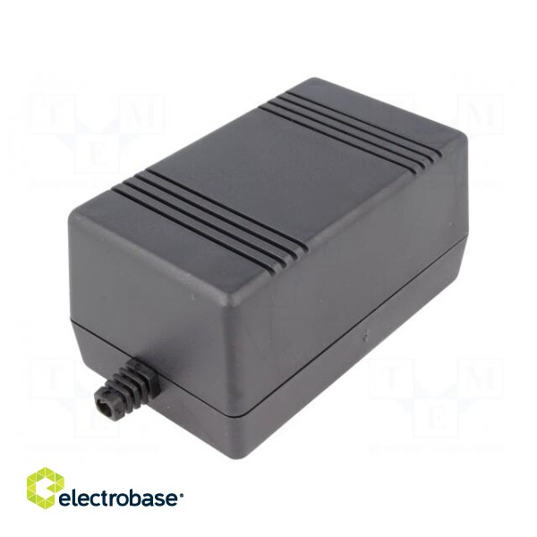 Enclosure: for power supplies | X: 65mm | Y: 132mm | Z: 78mm | ABS | black