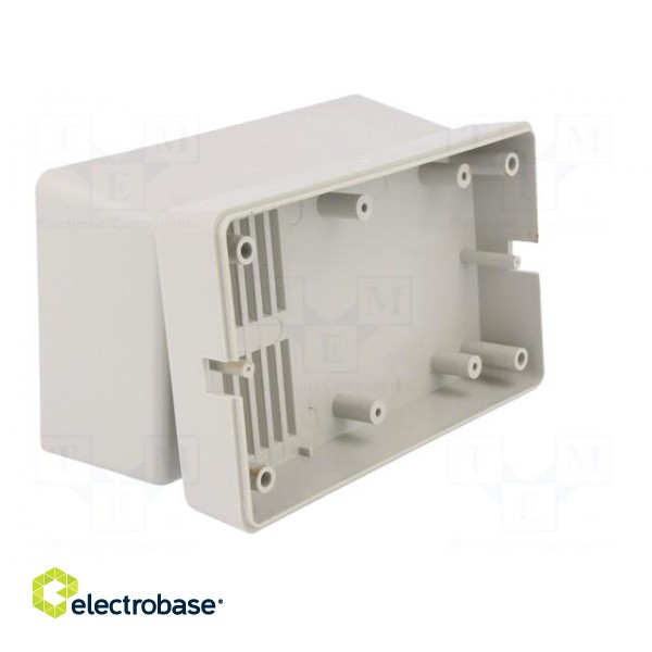 Enclosure: for power supplies | X: 65mm | Y: 132mm | Z: 78mm | ABS | grey image 3