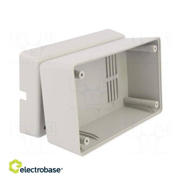 Enclosure: for power supplies | X: 65mm | Y: 132mm | Z: 78mm | ABS | grey image 7
