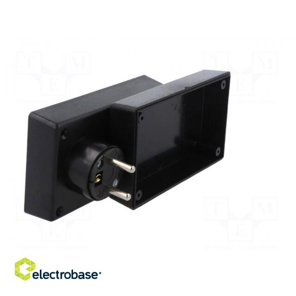 Enclosure: for power supplies | X: 71mm | Y: 120mm | Z: 45mm | ABS | black image 6