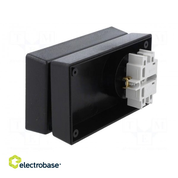 Enclosure: for power supplies | X: 71mm | Y: 120mm | Z: 45mm | ABS | black фото 6