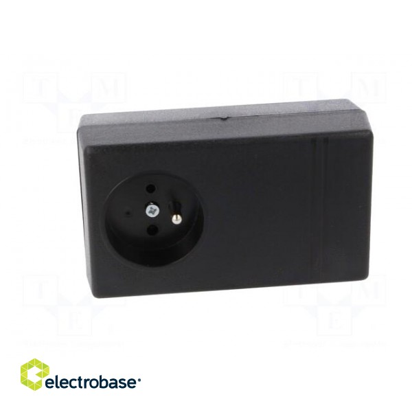 Enclosure: for power supplies | X: 71mm | Y: 120mm | Z: 45mm | ABS | black image 3