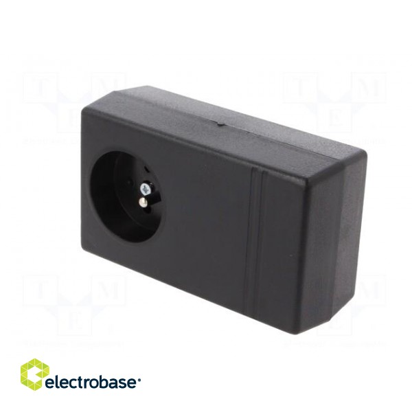 Enclosure: for power supplies | X: 71mm | Y: 120mm | Z: 45mm | ABS | black image 4