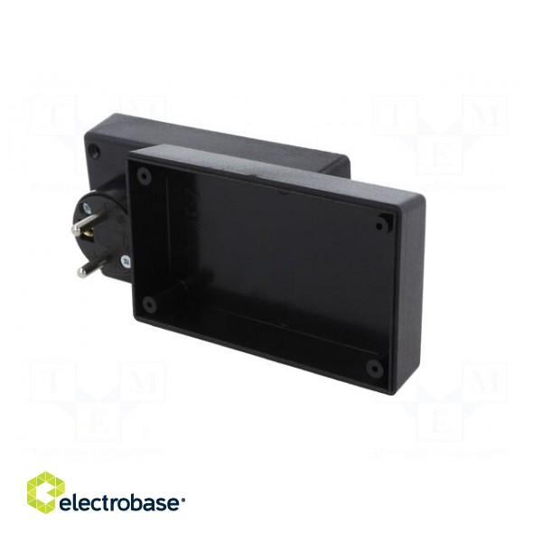 Enclosure: for power supplies | X: 71mm | Y: 120mm | Z: 45mm | ABS | black image 8