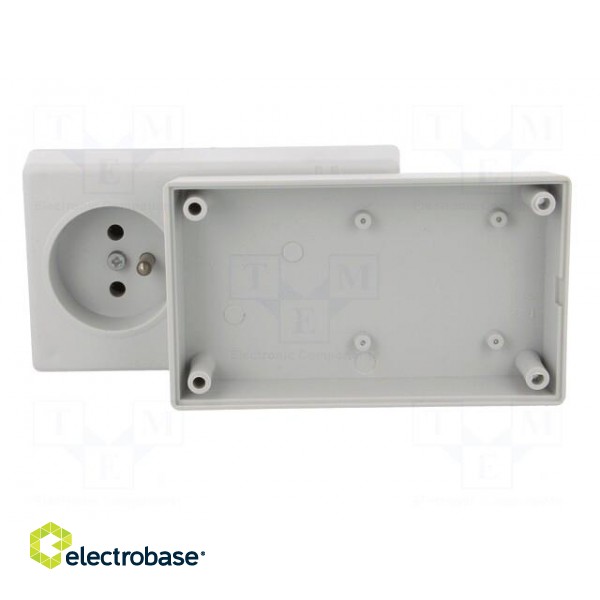 Enclosure: for power supplies | X: 71mm | Y: 120mm | Z: 45mm | grey фото 3