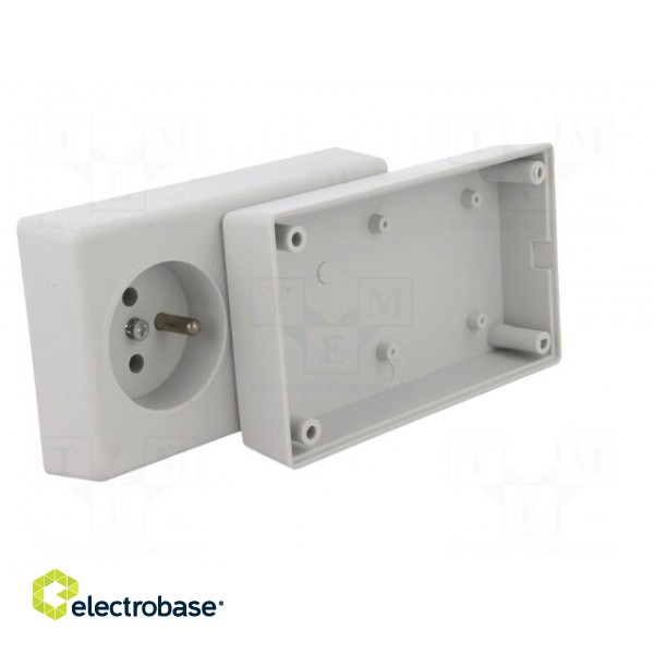 Enclosure: for power supplies | X: 71mm | Y: 120mm | Z: 45mm | grey фото 2