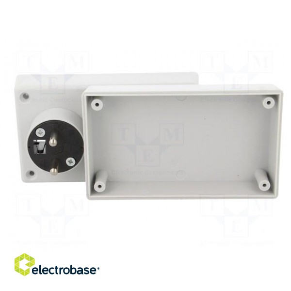 Enclosure: for power supplies | X: 71mm | Y: 120mm | Z: 45mm | grey image 3