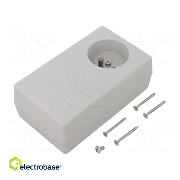 Enclosure: for power supplies | X: 71mm | Y: 120mm | Z: 45mm | grey фото 1