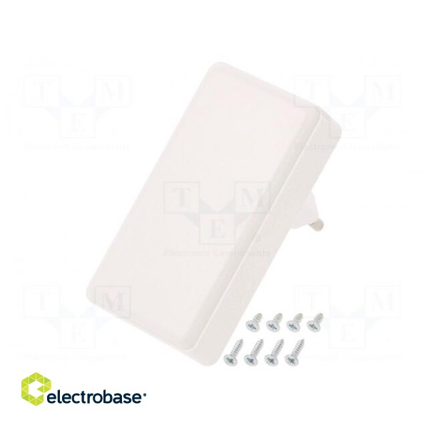 Enclosure: for power supplies | X: 78.5mm | Y: 40mm | Z: 21mm | ABS фото 1