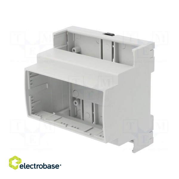 Enclosure: for DIN rail mounting | ABS | grey | No.of mod: 5 | UL94V-0 image 1