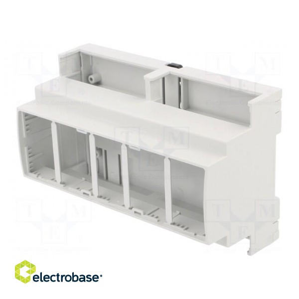 Enclosure: for DIN rail mounting | Y: 89mm | X: 142mm | Z: 65mm | ABS image 1