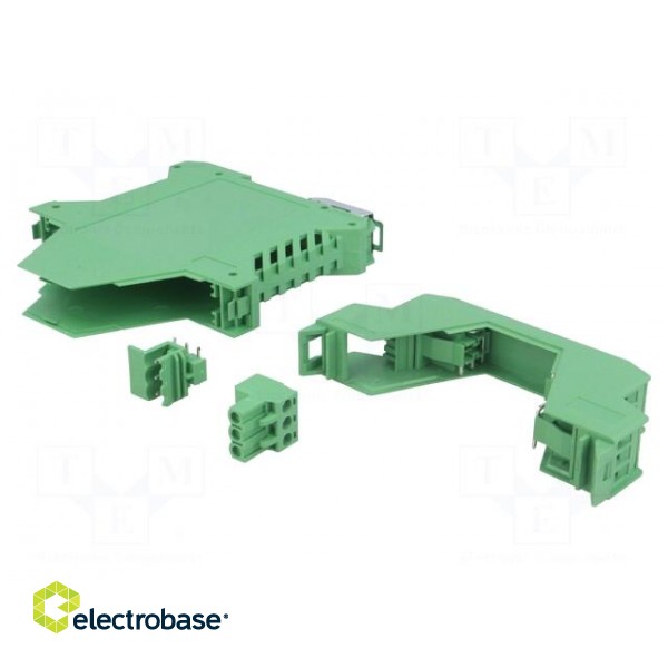 Enclosure: for DIN rail mounting | polyamide | green | terminals: 12 image 2