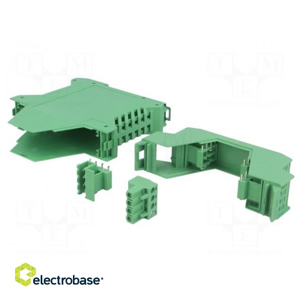 Enclosure: for DIN rail mounting | polyamide | green | terminals: 16 paveikslėlis 2