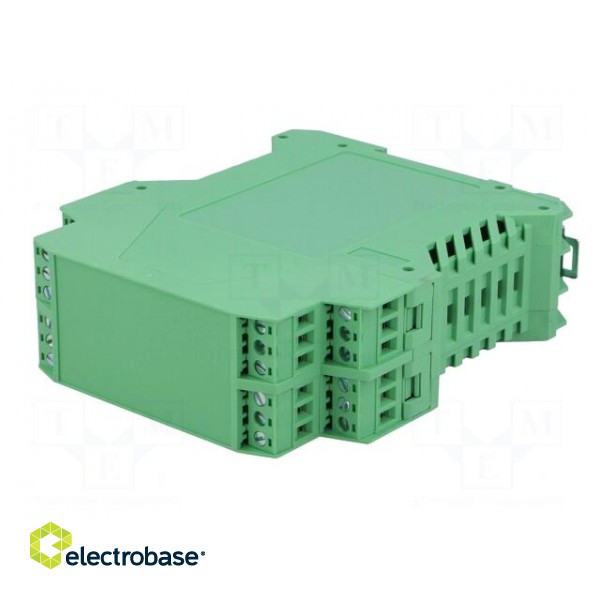 Enclosure: for DIN rail mounting | polyamide | green | terminals: 24 фото 2