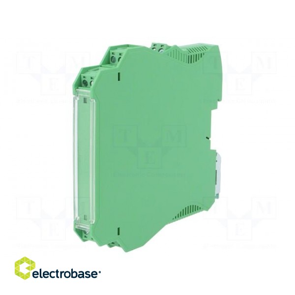Enclosure: for DIN rail mounting | polycarbonate | green | UL94V-0 image 1