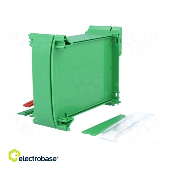 Enclosure: for DIN rail mounting | Y: 101mm | X: 45mm | Z: 120mm | green фото 2