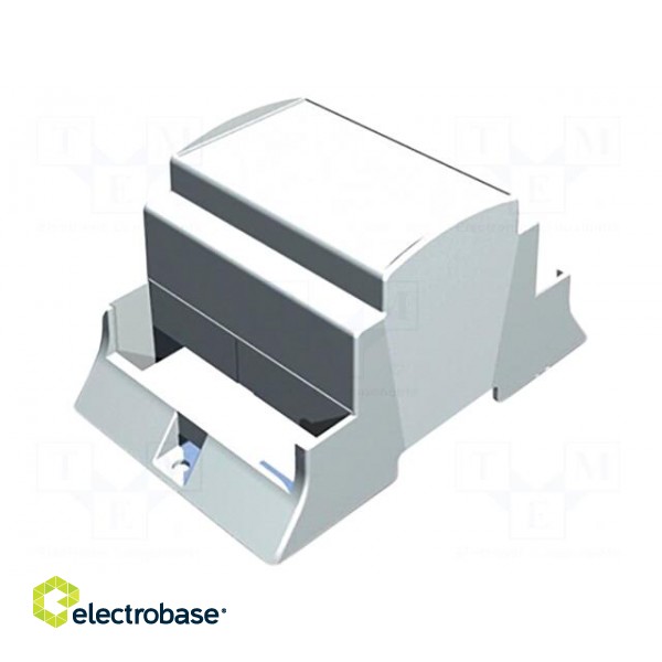 Enclosure: for DIN rail mounting | Y: 110mm | X: 71.3mm | Z: 62mm | grey