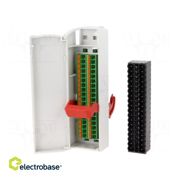 Enclosure: for DIN rail mounting | Y: 180mm | X: 40mm | Z: 145mm image 2