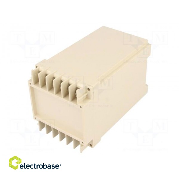 Enclosure: for DIN rail mounting | Y: 70mm | X: 65mm | Z: 112.6mm | ABS image 1